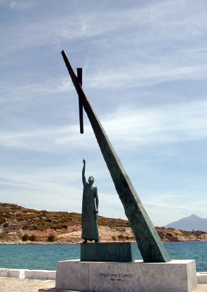 Monument to Pythagoras on the Island of Samos